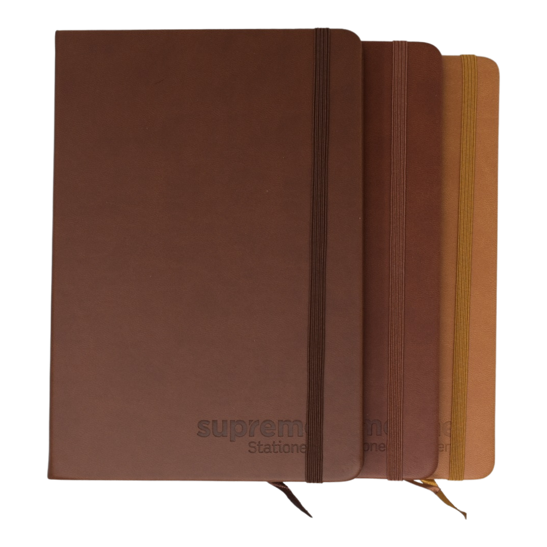 NOTEBOOK A5 BROWN PU 160PG (NB-6874)